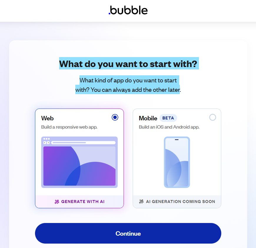 Kinds of app (Web or Mobile)