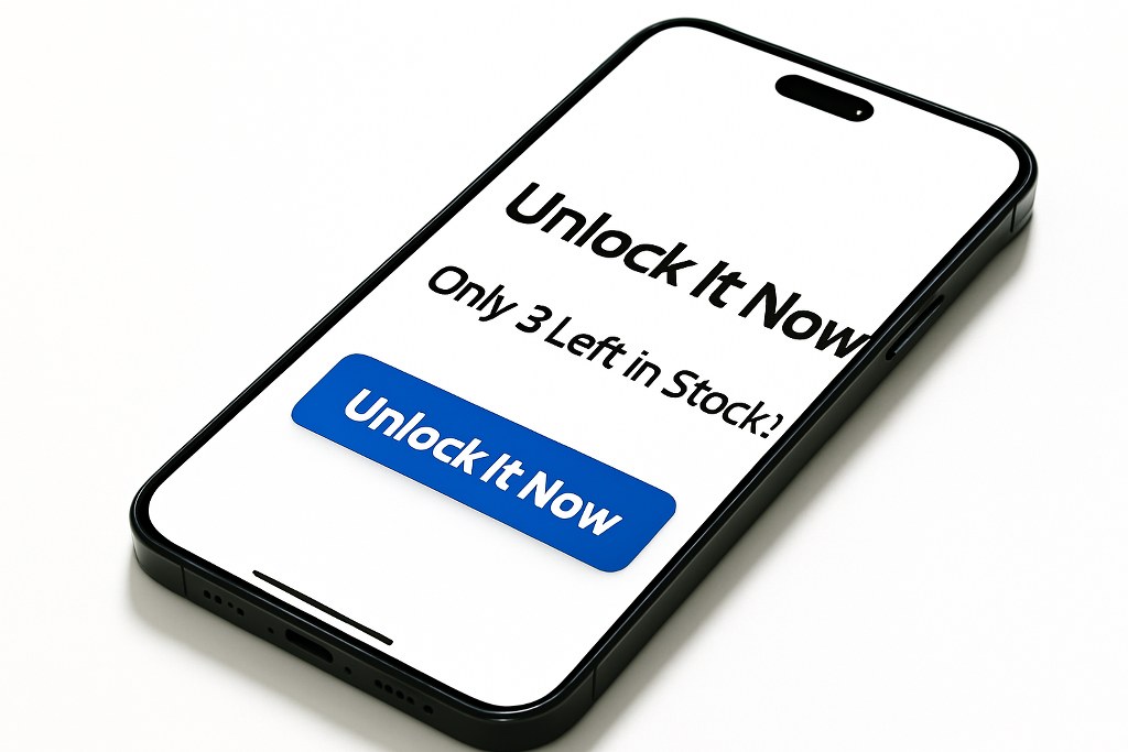 Call To Action text on a phone.