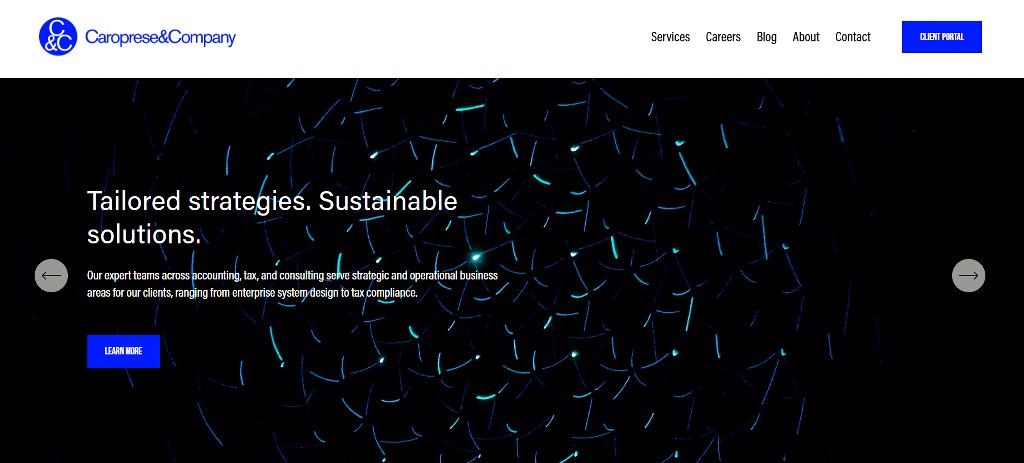 Caroprese & Company Website Homepage