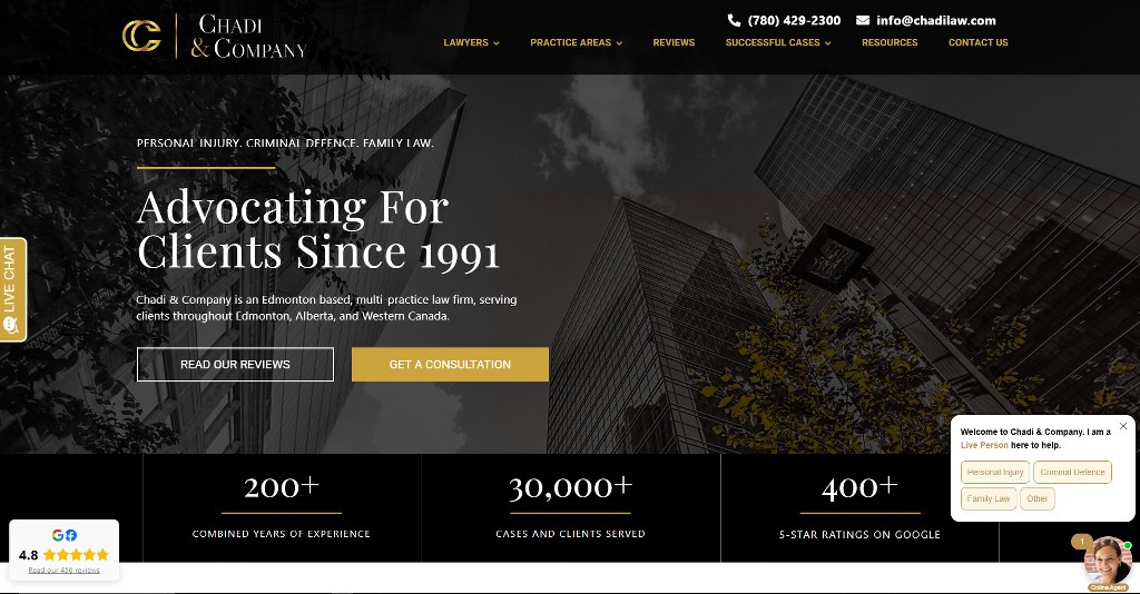Chadi & Company homepage.