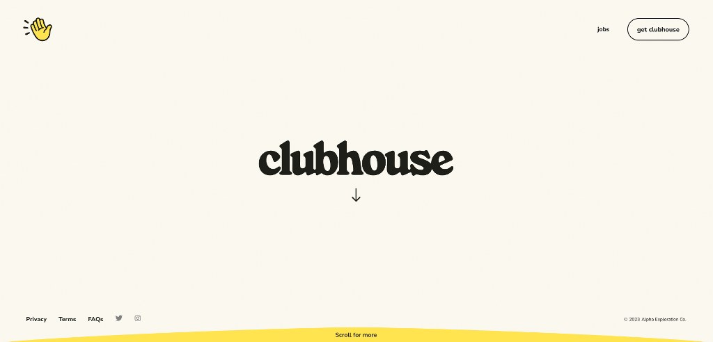 Clubhouse's website.