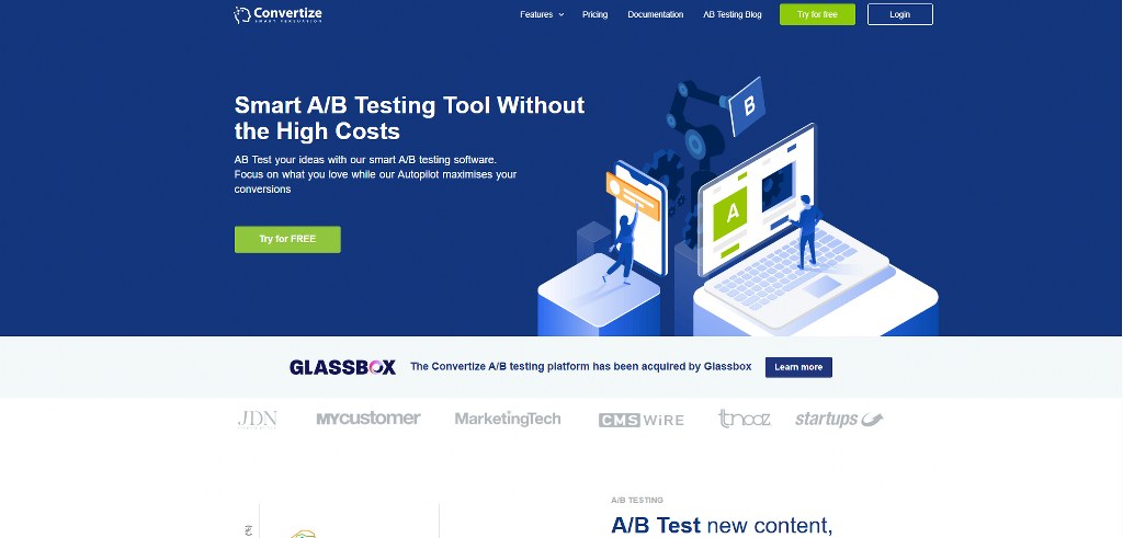 Convertize's website.