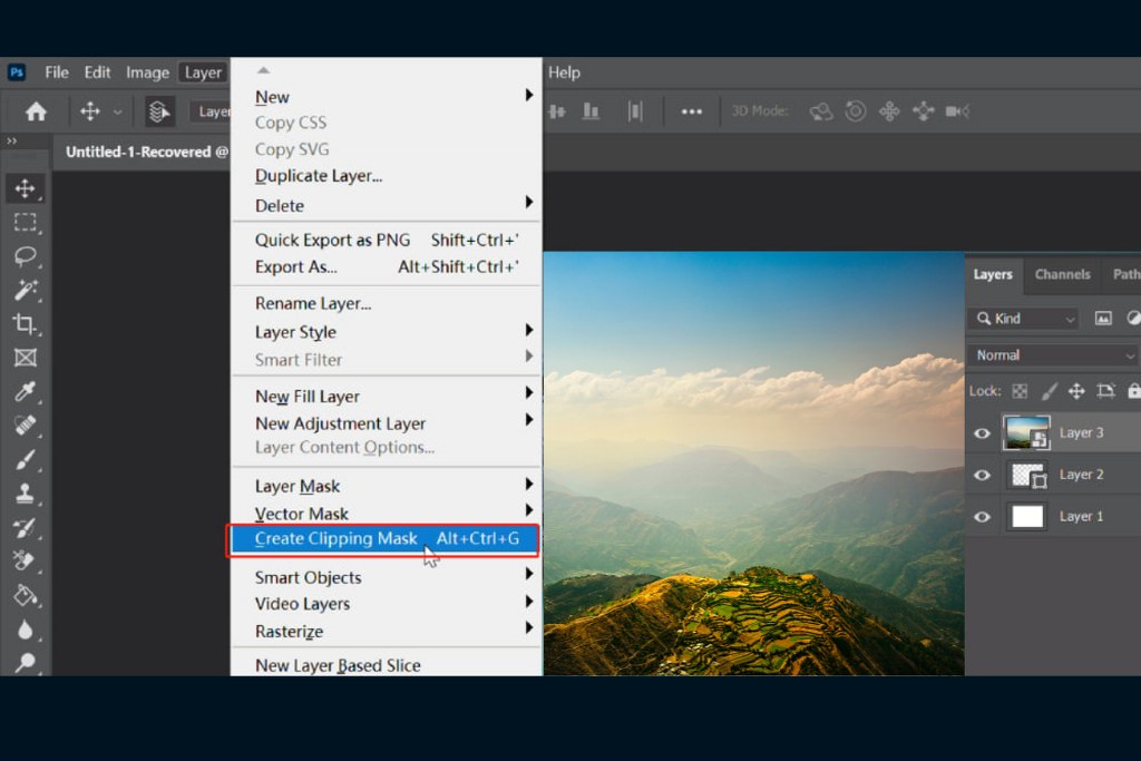 Create Clipping Mask section on photoshop.