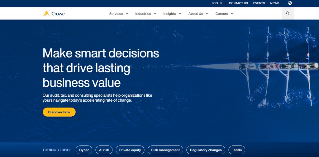 Crowe Website Homepage