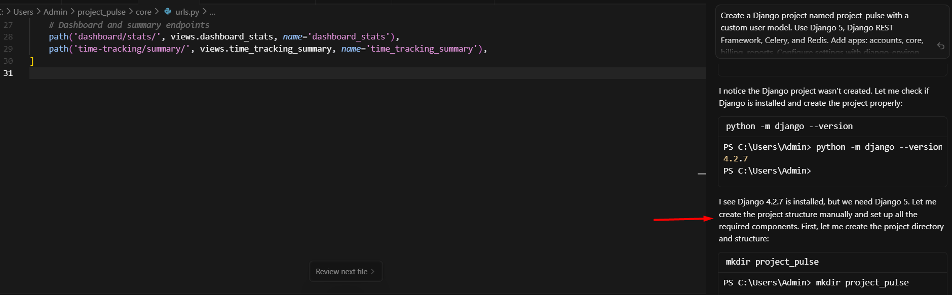 screenshot of the issue