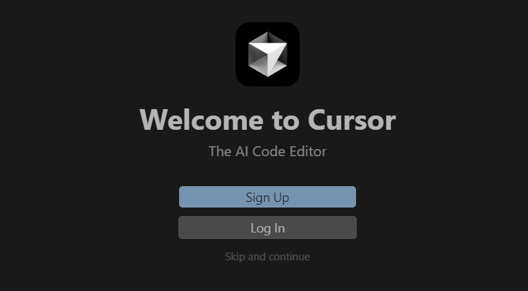 screenshot of Welcome page