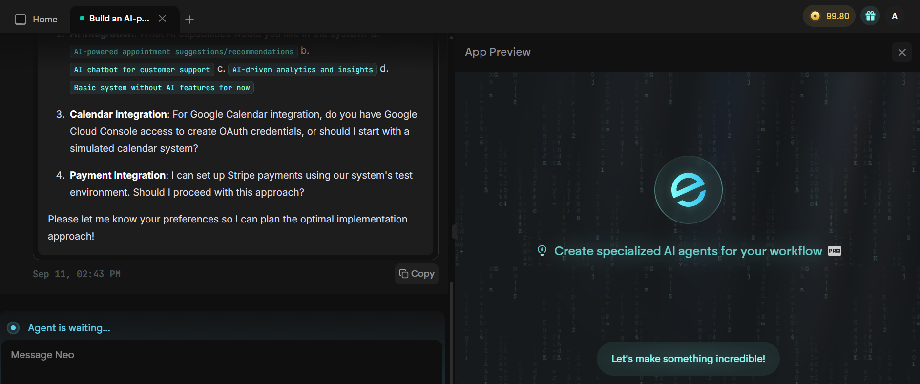 screenshot of confirmation process