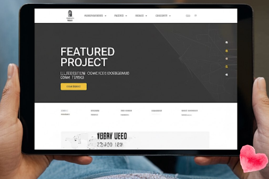 Featured Project Section featured on ipad.