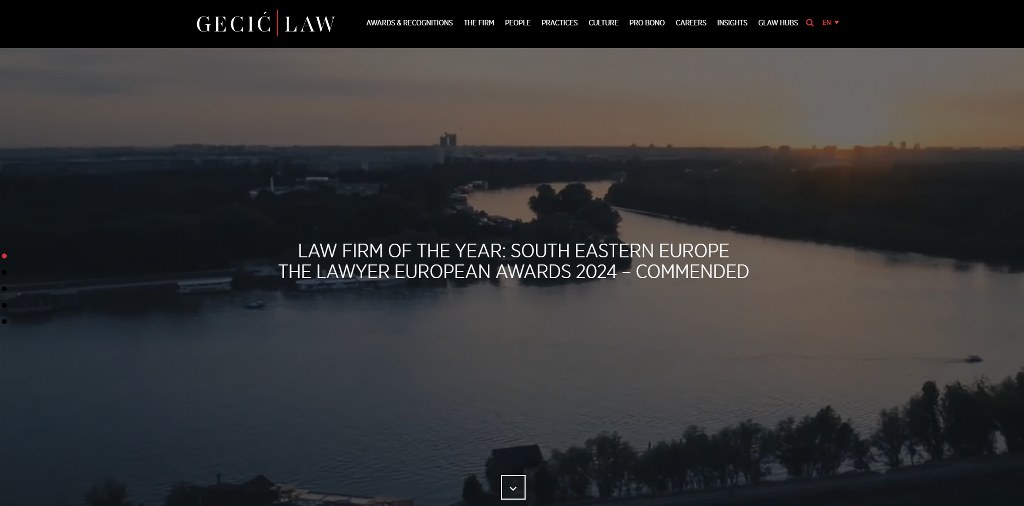 Gecic Law homepage