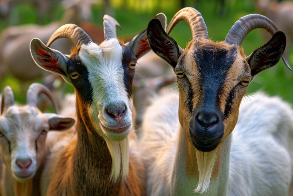 Goats in a farm.