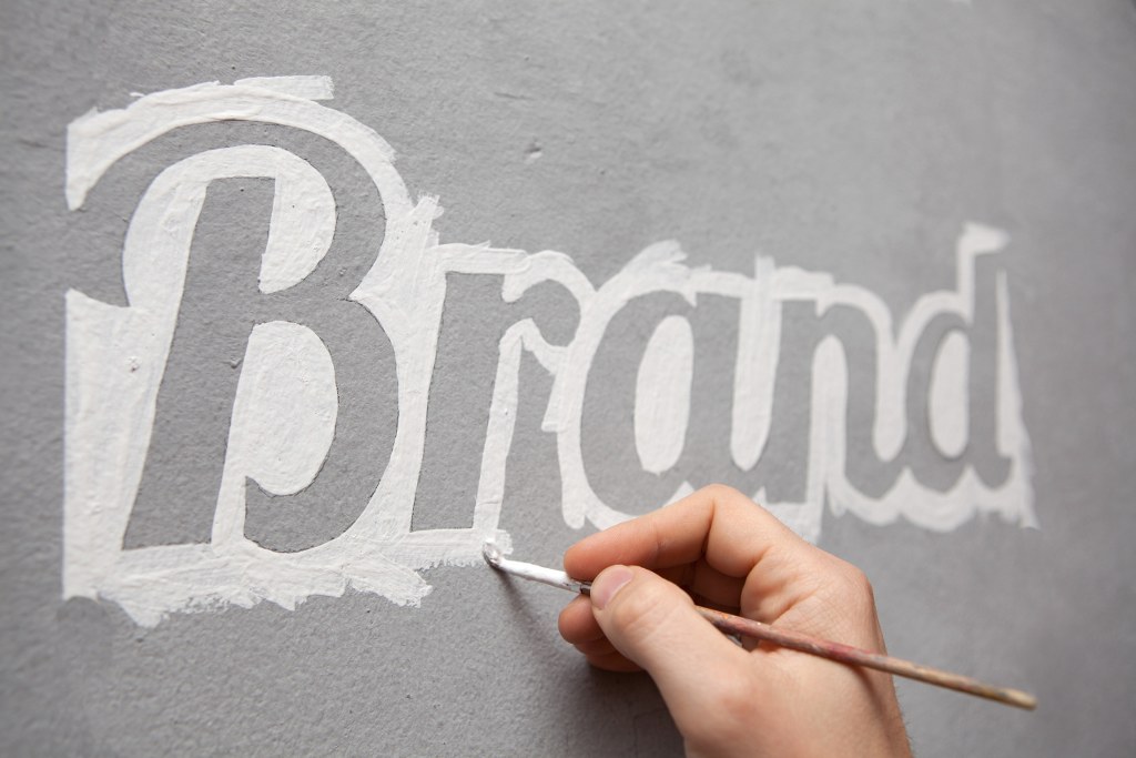 Hand painting a font word 