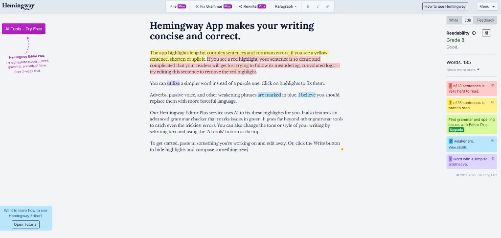 Hemingway website.
