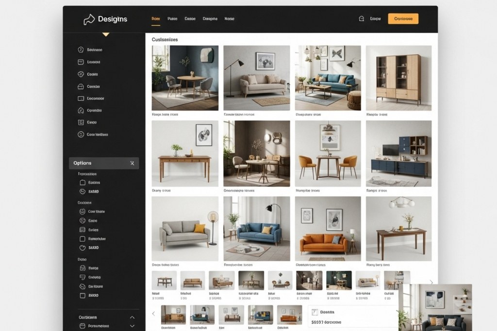Home decor customization website.