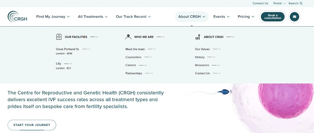 Homepage of CRGH