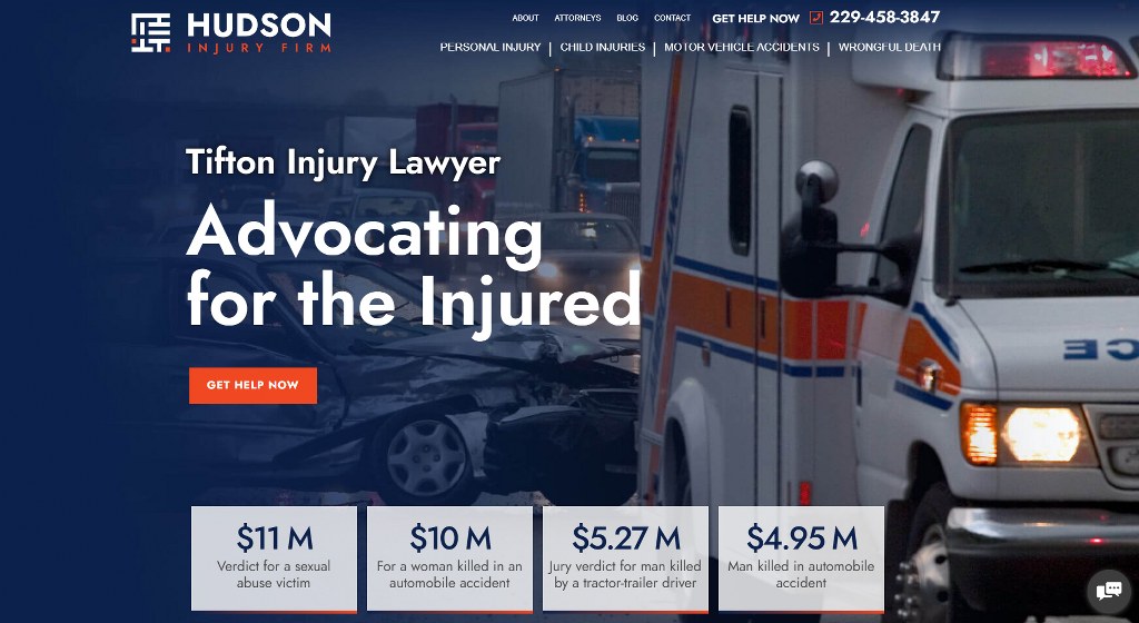 Hudson website homepage.