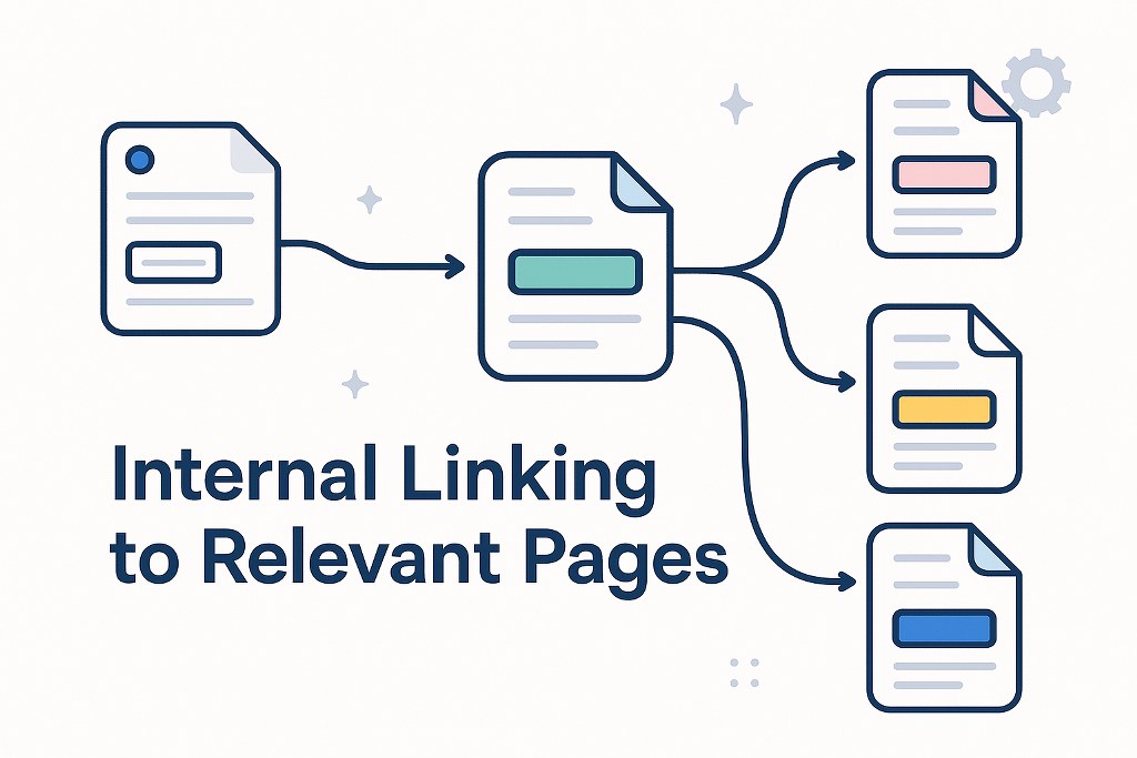 Illustration of internal linking to relevant pages.