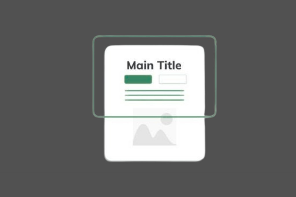 Illustration of primary CTA above the fold.