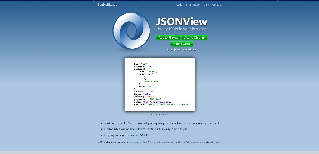 JSONVue's website.