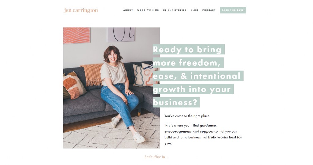 Jen Carrington's website.