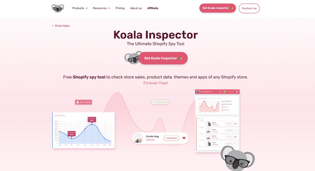 Koala Inspector homepage.