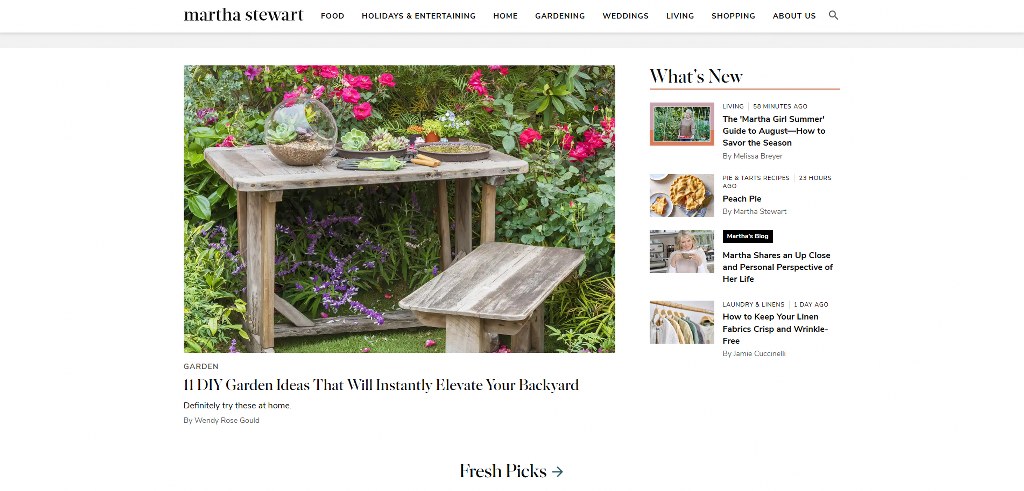Martha Stewart's website.