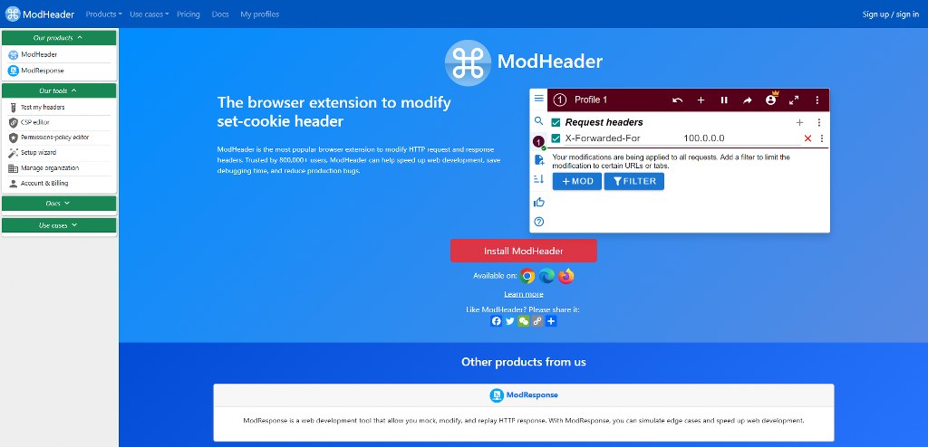 ModHeader's website.