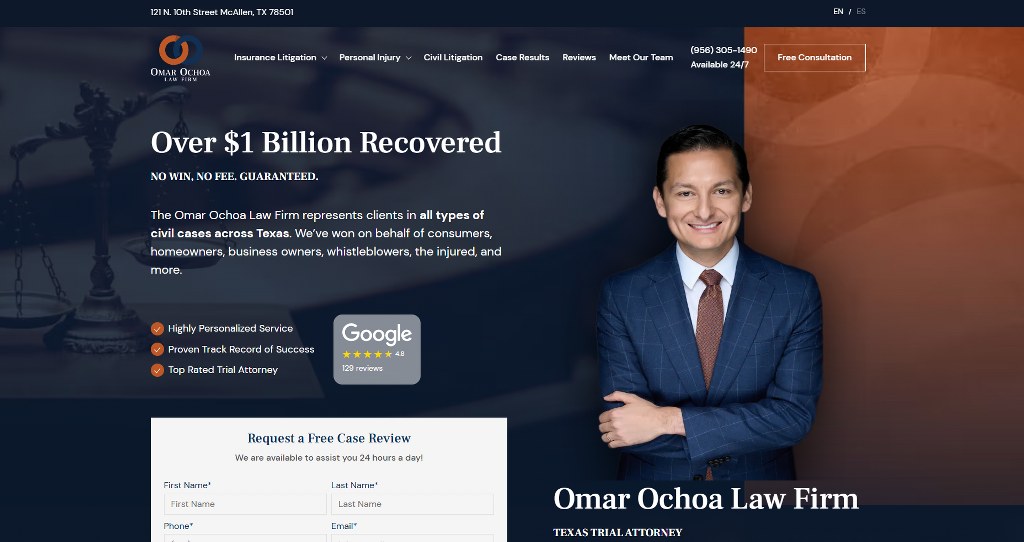 Omar Ochoa Law website.