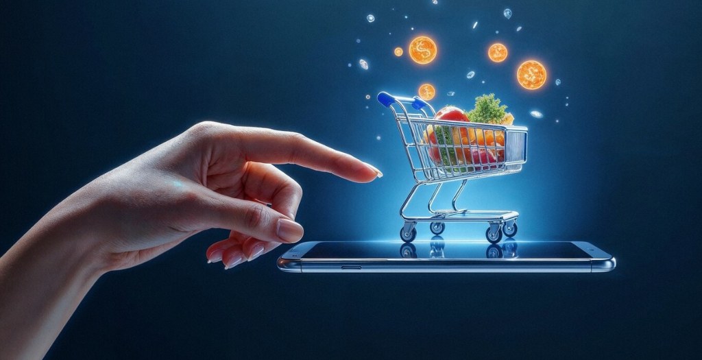 Online shopping concept.