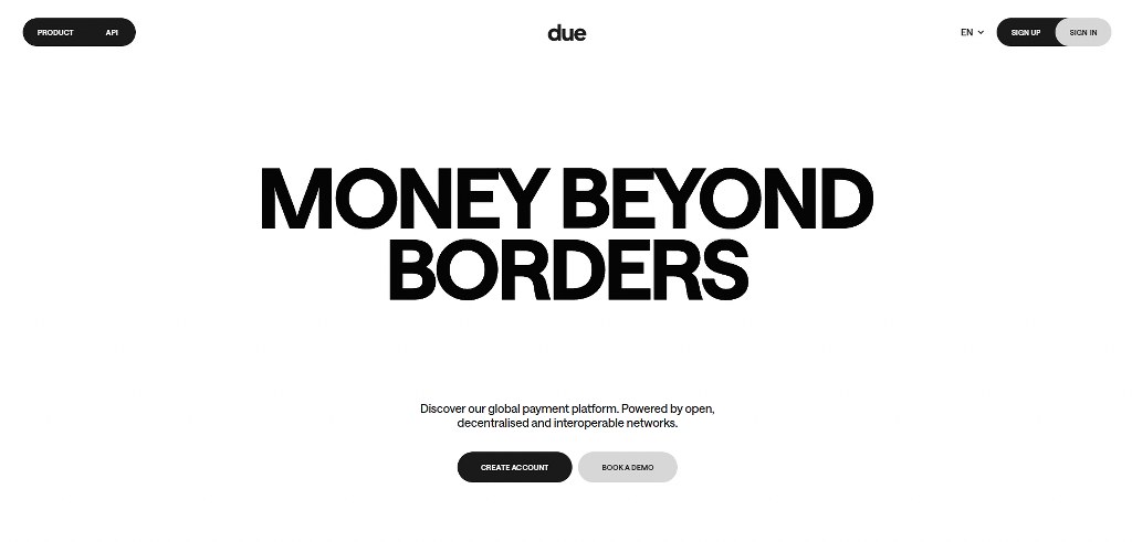 Open Due Finances' website.