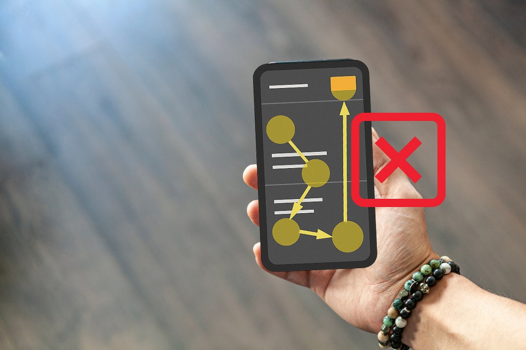Phone with CTA buttons on the wrong places.