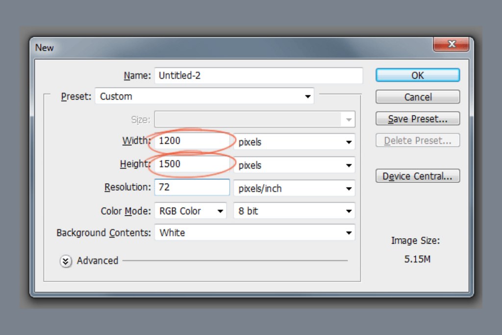 Photoshop settings.