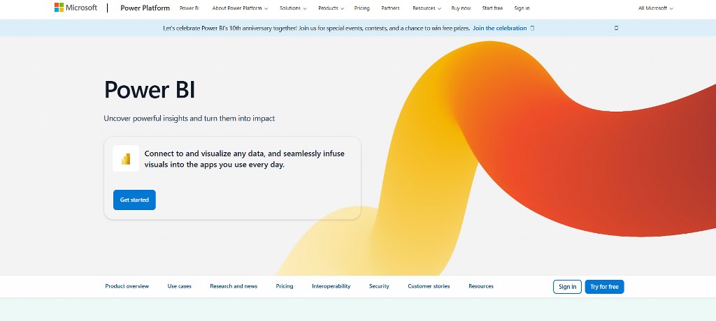 Power BI website.