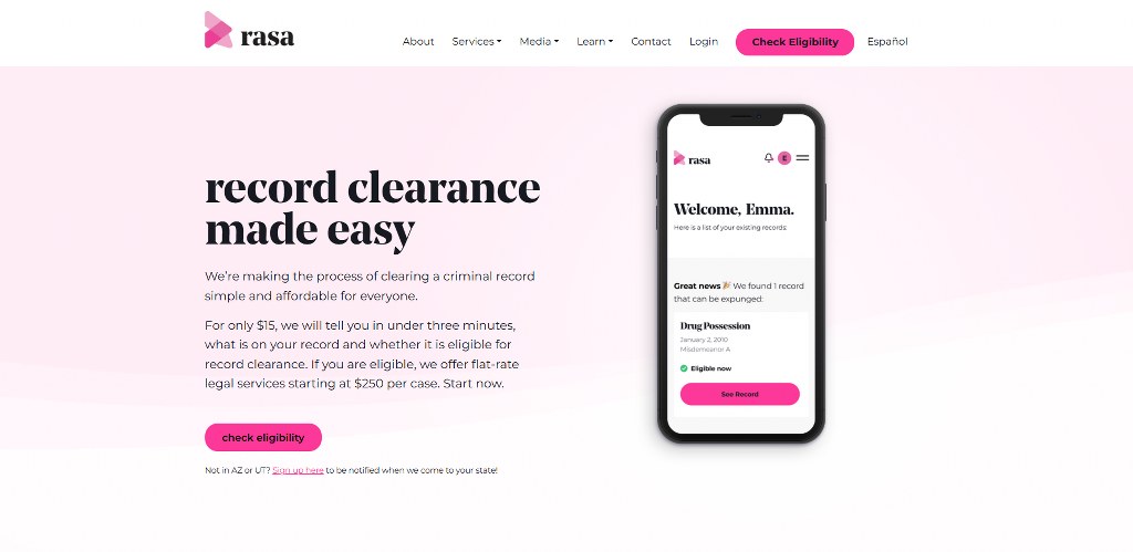 Rasa website homepage.