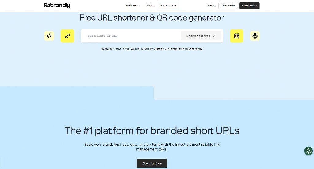 Rebrandly shortener.
