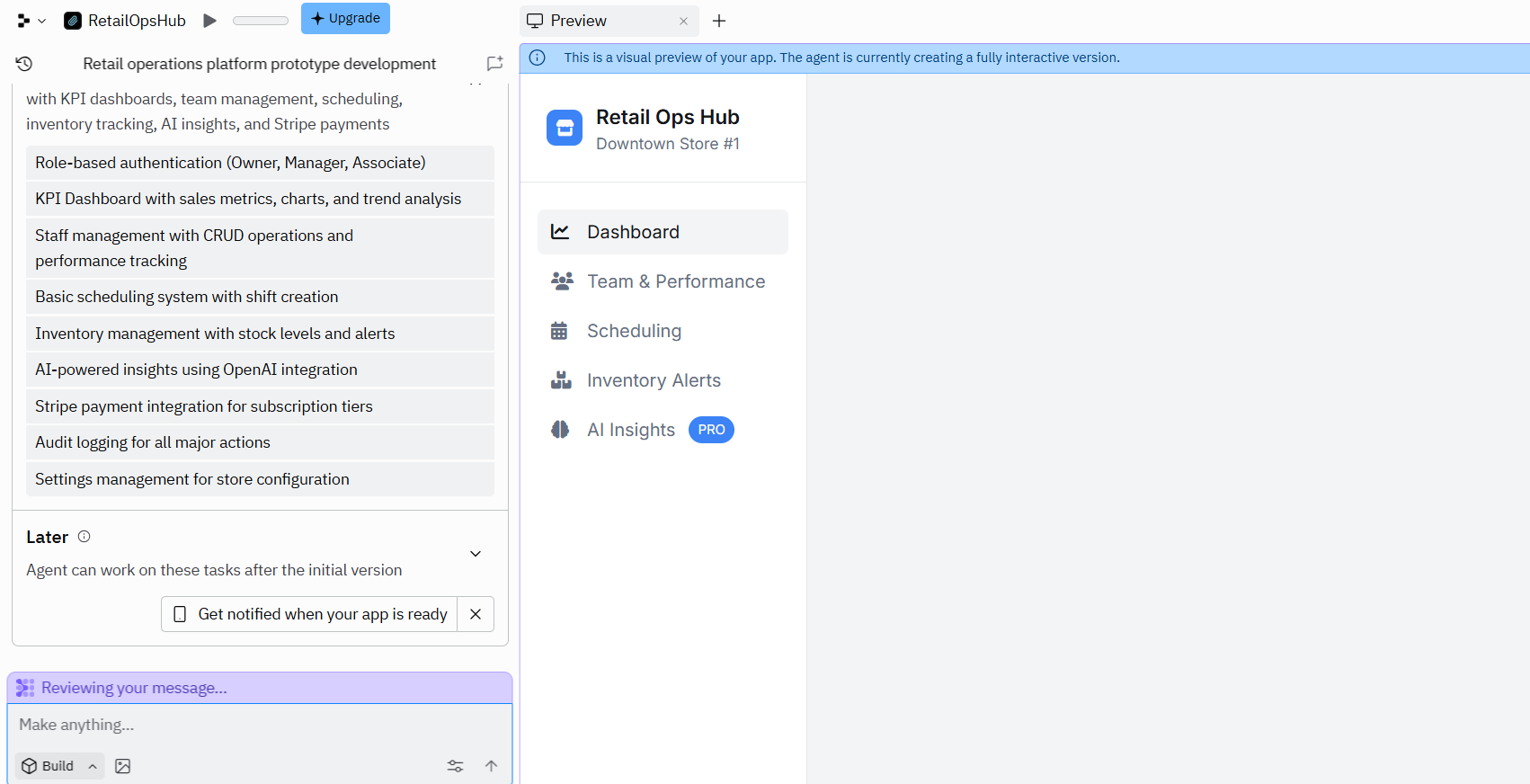 screenshot of interactive dashboard