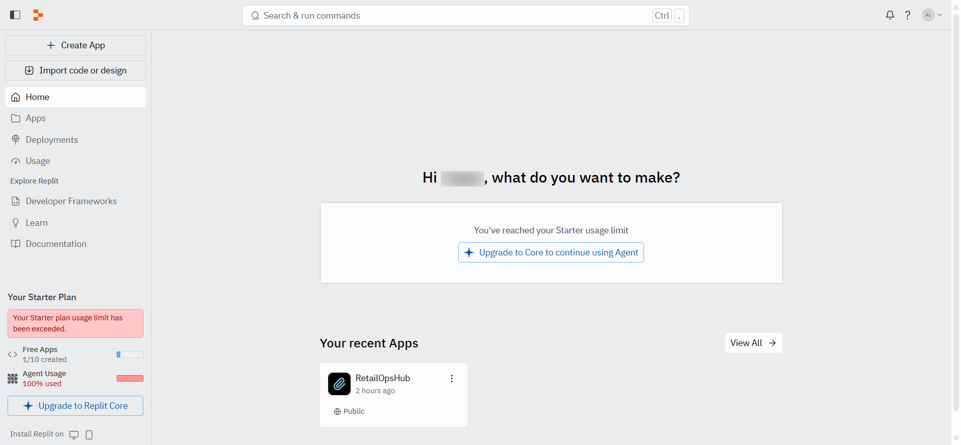 screenshot of Dashboard