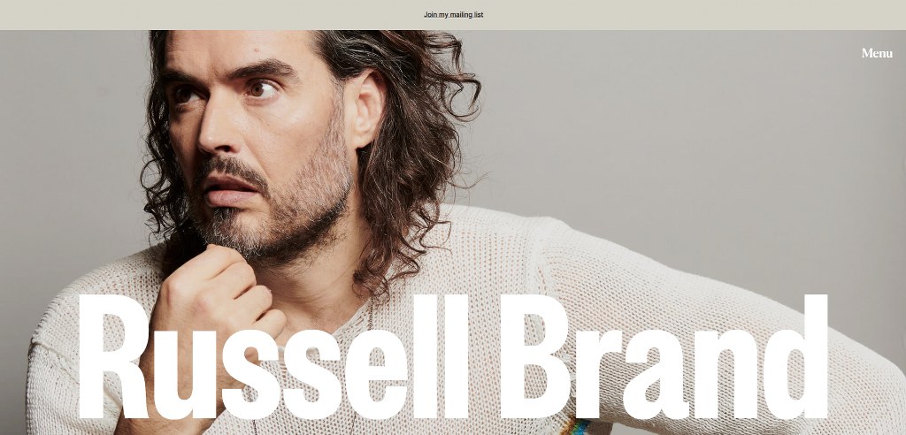 Russell Brand's website.