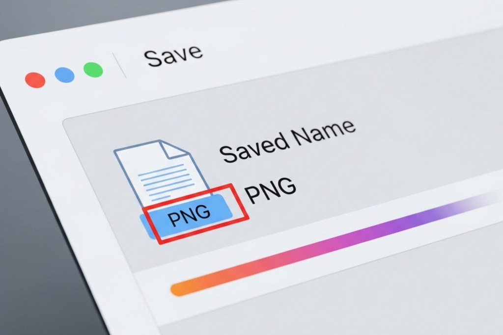 Saving file in PNG format.