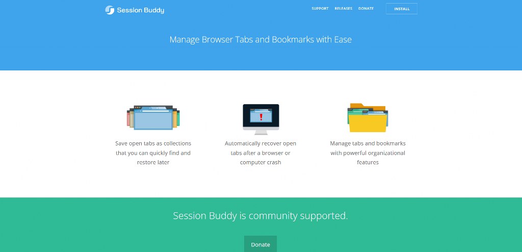 Session Buddy's website