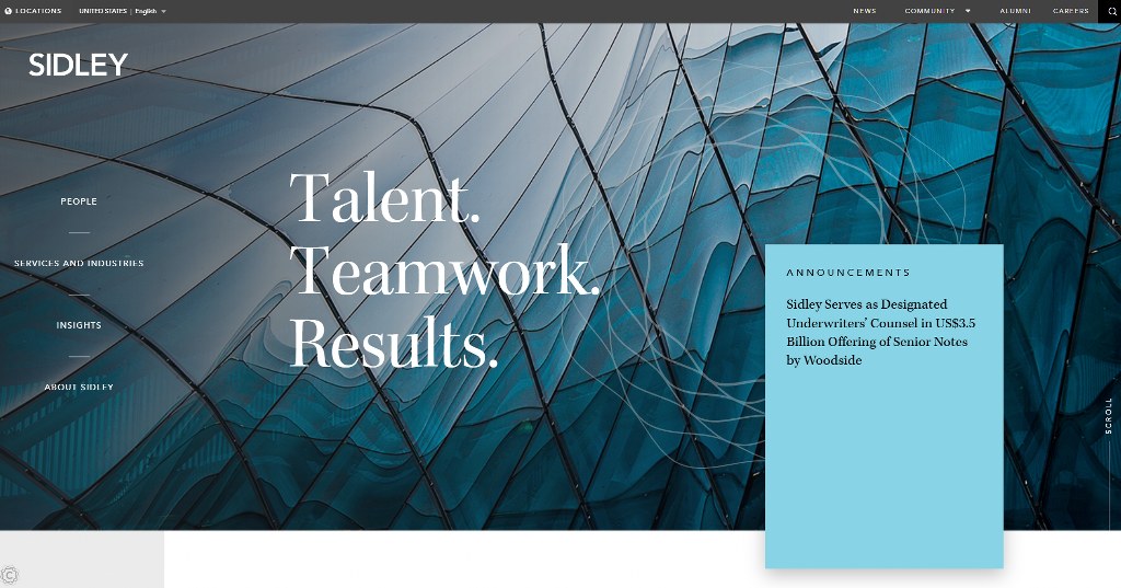 Sidley's website.