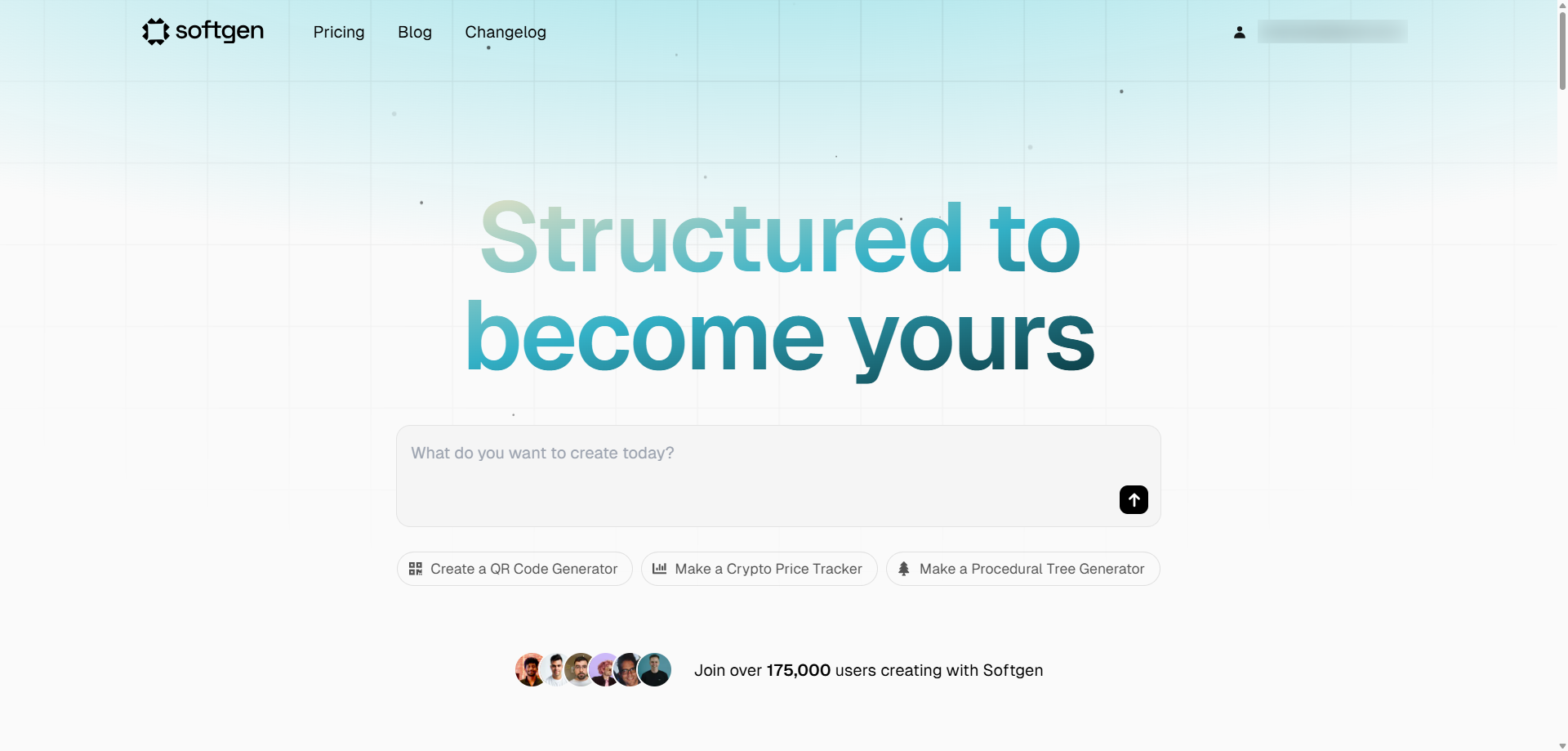 screenshot of the Softgen website