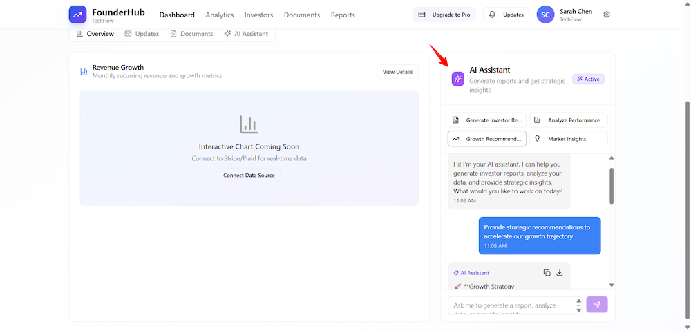 screenshot of AI Assistant