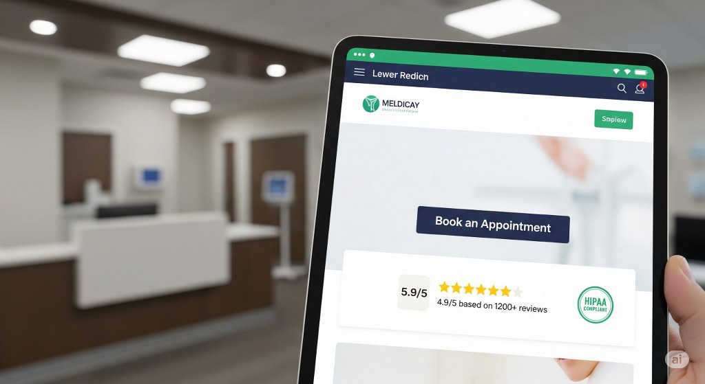 Very simple looking appointment page