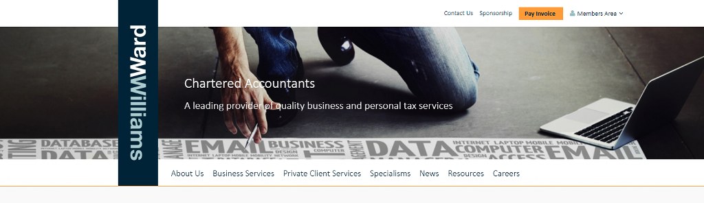 WardWilliams Creative Website Homepage