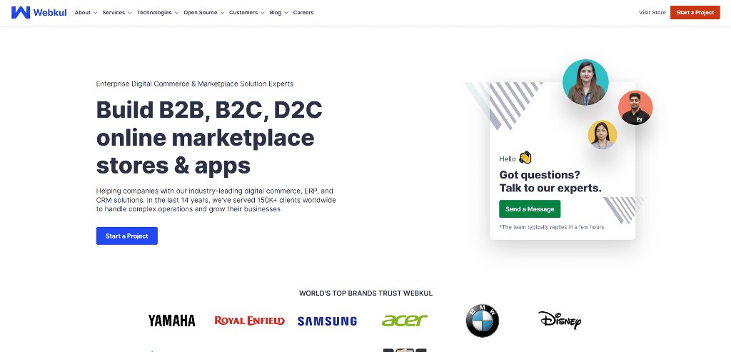 Webkul's website.