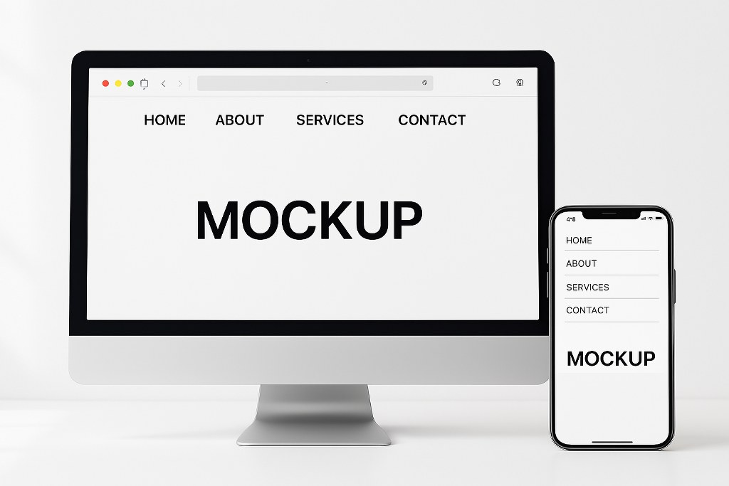 Website design mockup.