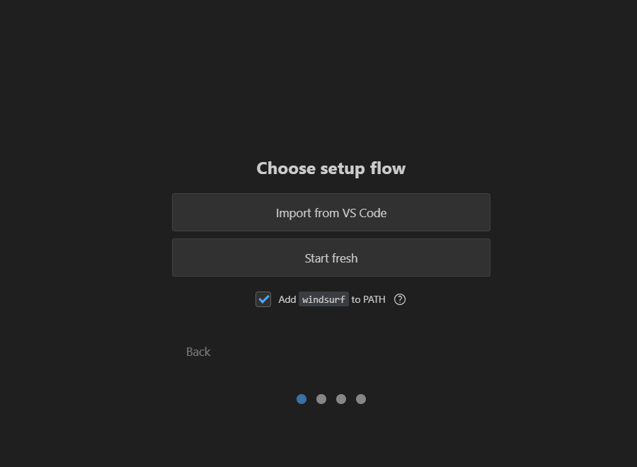 Choosing setup flow