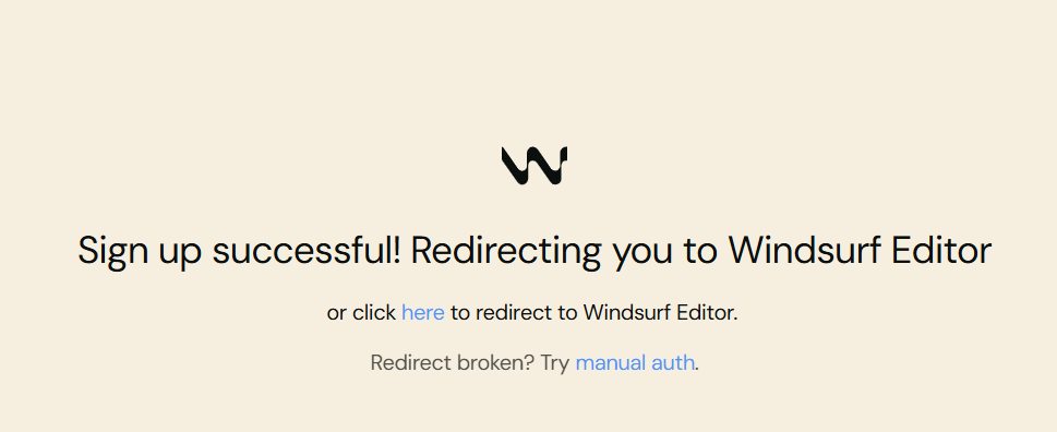 Redirect message