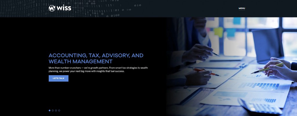 Wiss Website Homepage