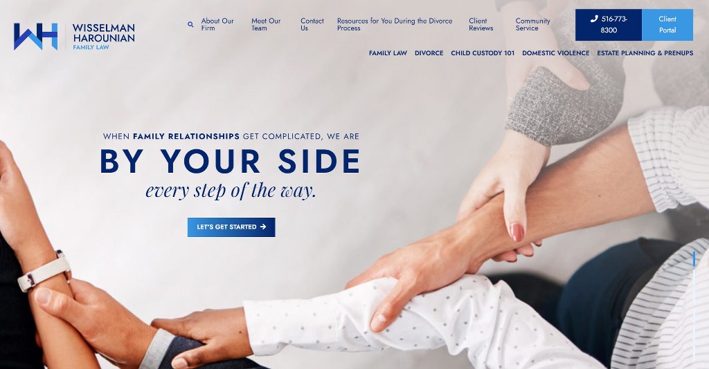 Wisselman Harounian Family Law homepage.